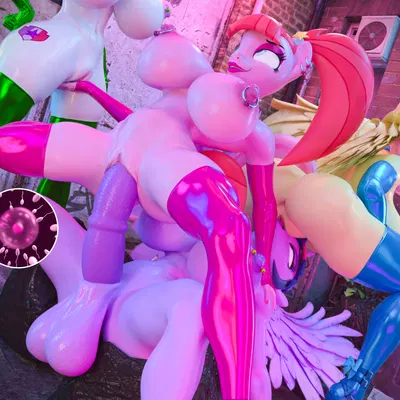 fluttershy (mlp), pacific glow (mlp), sweetie belle (mlp) (friendship is magic, hasbro) created by forsaken (artist)