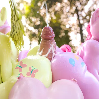 fluttershy (mlp), pinkie pie (mlp) (friendship is magic, hasbro) created by forsaken (artist)