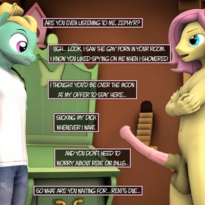 fluttershy (mlp), zephyr breeze (mlp) (friendship is magic, hasbro) created by lovewood studios