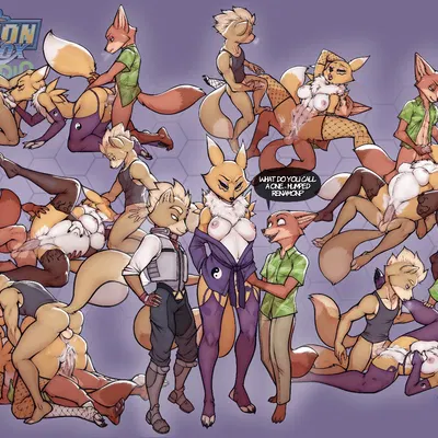 fox mccloud, nick wilde (bandai namco, digimon) created by luraiokun