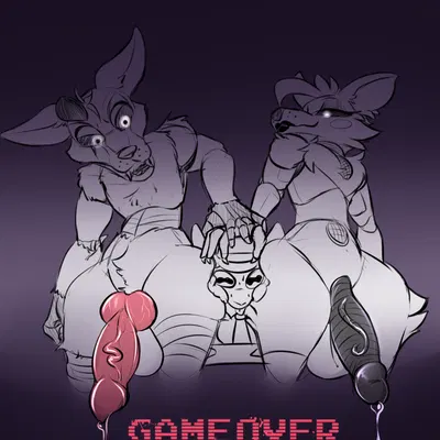 foxy (fnaf), funtime foxy (fnaf), jim the lamb (five nights at freddy's, scottgames) created by twtr