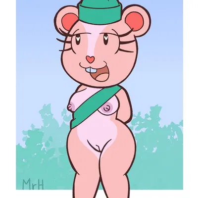 giggles (htf) (girl scout, happy tree friends) created by mr harinezumi