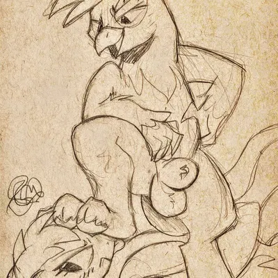 gilda (mlp), rainbow dash (mlp) (friendship is magic, hasbro) created by braeburned