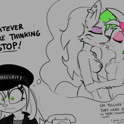 glamrock chica, roxanne wolf, vanny (fnaf) (five nights at freddy's, five nights at freddy's: security breach) created by tjpones