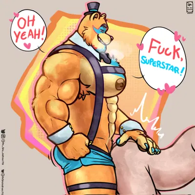 glamrock freddy (five nights at freddy's, five nights at freddy's: security breach) created by eu sou infinito