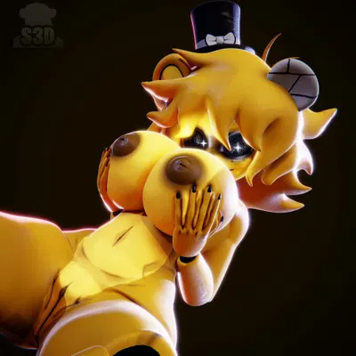 golden freddy (fnaf), type 0 (cryptiacurves) (five nights at freddy's, fredina's nightclub) created by shachath3d