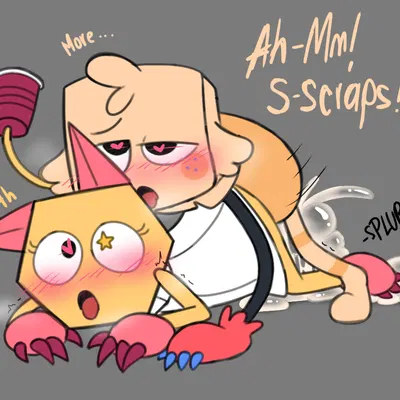 goob (dandy's world), scraps (dandy's world) (blushcrunch studio, dandy's world) created by kahl (artist)