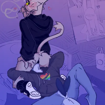 gray cat (crowputerad) created by crowputerad