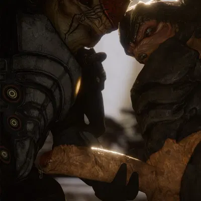 grunt (mass effect), urdnot wrex (bioware, electronic arts) created by rooking