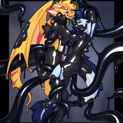 gulby the goo dragon, jettrax (mythology) created by maefeline