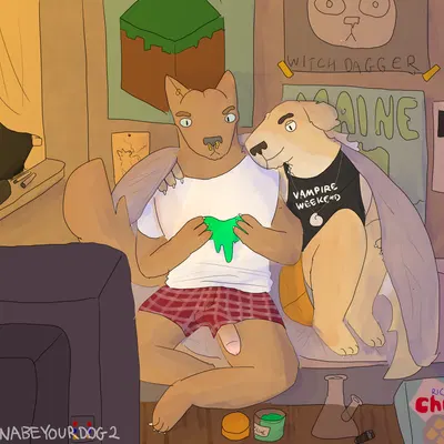 hawk (wannabeyourdog2), jj (wannabeyourdog2) (microsoft, minecraft) created by wannabeyourdog2