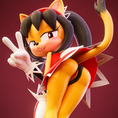 honey the cat (sega, sonic the fighters) created by milkmeister3d