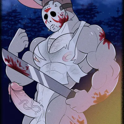 hugetherabbit, jason voorhees (friday the 13th (series), halloween) created by moschythehyena