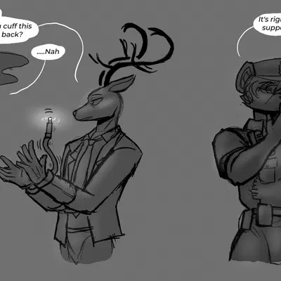 hugo (kuro-freak), louis (beastars) (beastars, hypnovember) created by kuro-freak