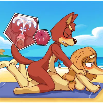 indy (bluey), rusty (bluey) (bluey (series)) created by dokapi