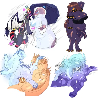 iris (tentabat), king ghidorah, shimo (kaiju) (european mythology, godzilla (series)) created by tentabat