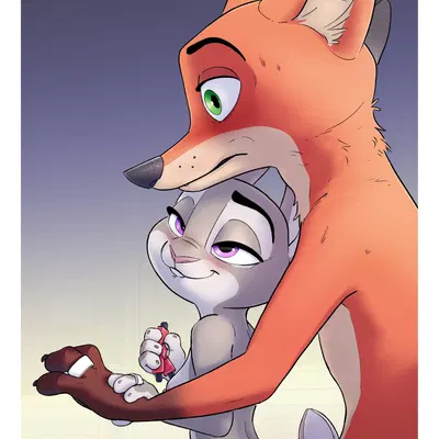 judy hopps, nick wilde (disney, zootopia) created by amadose