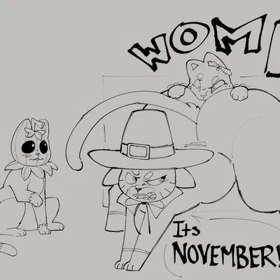 junipurr, pumkat, turkitty (thanksgiving) created by sushiamazing