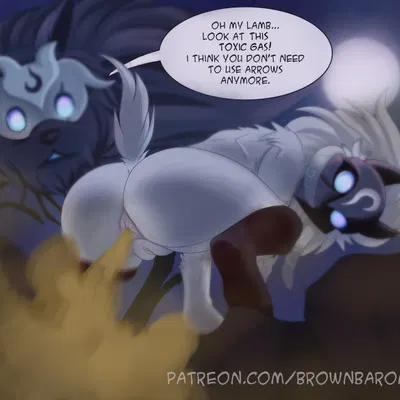 kindred (lol), lamb (lol), wolf (lol) (league of legends, riot games) created by brownbaroma