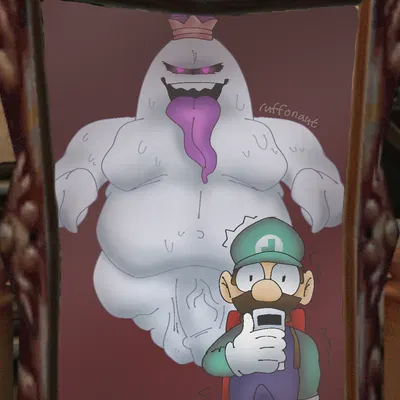 king boo, luigi (luigi's mansion, mario bros) created by ruffonaut