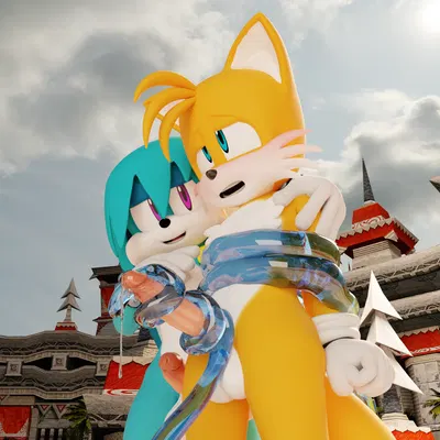 kitsunami the fennec, miles prower (idw publishing, sega) created by twintails3d