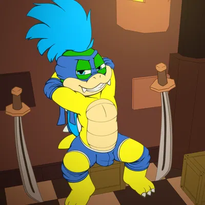 koopaling, larry koopa, leonardo (tmnt) (mario bros, nintendo) created by nutty bo