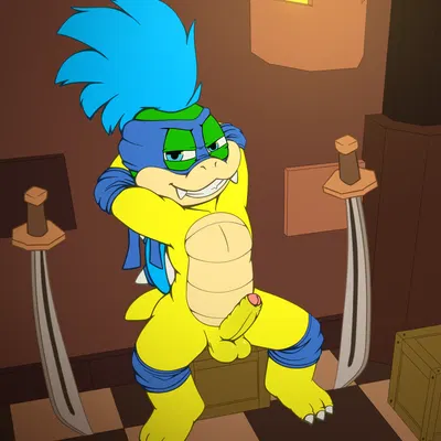 koopaling, larry koopa, leonardo (tmnt) (mario bros, nintendo) created by nutty bo