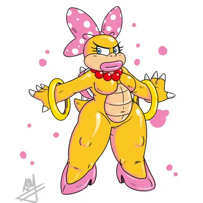 koopaling, wendy o. koopa (mario bros, nintendo) created by cricket-inc