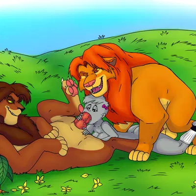 kovu (the lion king), simba (the lion king) (disney, the lion king) created by cajuzinho02