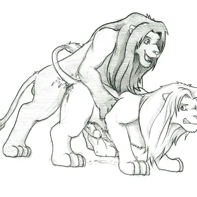 kovu (the lion king), simba (the lion king) (disney, the lion king) created by francesco