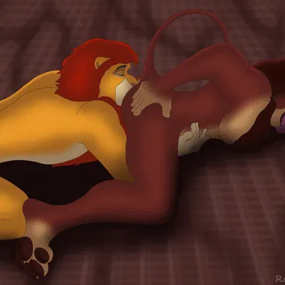 kovu (the lion king), simba (the lion king) (disney, the lion king) created by rahir