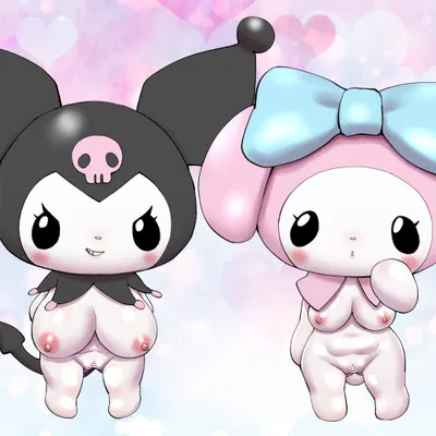 kuromi, my melody (onegai my melody, sanrio) created by kosuken