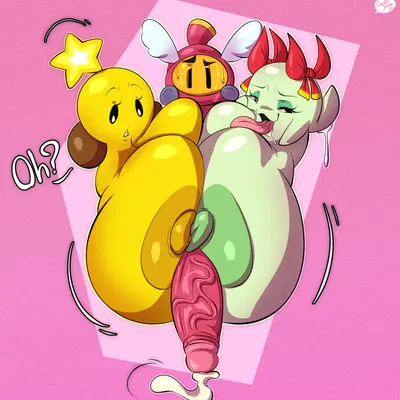 lady bow, snoutlet, starlow (mario and luigi (series), mario bros) created by carlos jurado cartoons