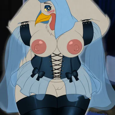 lady kluck (disney, robin hood (disney)) created by jorge-the-wolfdog