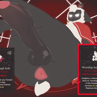 lamb (cult of the lamb) (cult of the lamb, massive monster (studio)) created by kaliburr advanced