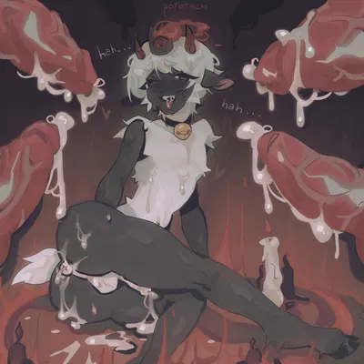 lamb (cult of the lamb), red crown (cult of the lamb) (cult of the lamb, massive monster (studio)) created by potet4ch