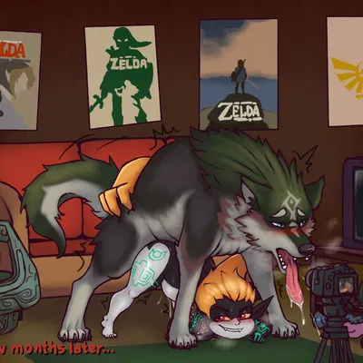 link (wolf form), midna (nintendo, the legend of zelda) created by kultist