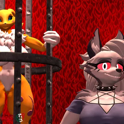 loona (helluva boss), warfare renamon (bandai namco, digimon) created by sfmex studios