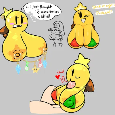 luigi, starlow (mario and luigi (series), mario bros)