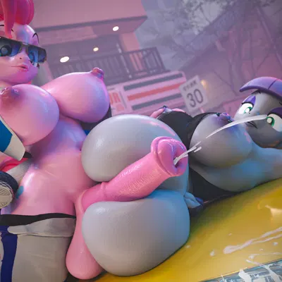 maud pie (mlp), pinkie pie (mlp) (friendship is magic, hasbro) created by forsaken (artist)