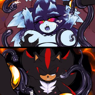 mephiles the dark, shadow the hedgehog (sega, sonic the hedgehog (series)) created by aoibeast