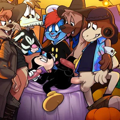 mickey mouse, modjo, xinny the caracal (disney) created by hairlessboyblunder