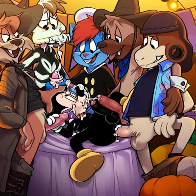 mickey mouse, modjo, xinny the caracal (disney) created by hairlessboyblunder