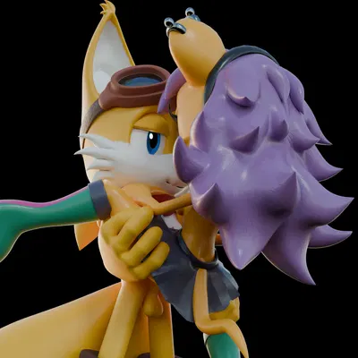 miles prower, mina mongoose (archie comics, sega) created by rotalice2