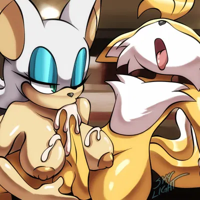 miles prower, rouge the bat (sega, sonic the hedgehog (series)) created by skylight (artist)