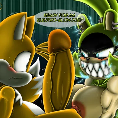 miles prower, surge the tenrec (idw publishing, sega) created by foxium