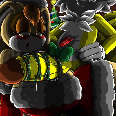 miles prower, vanilla the rabbit (christmas, sega) created by foxium