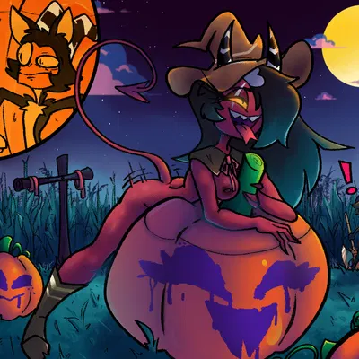 millie (helluva boss), moxxie (helluva boss), sallie may (helluva boss) (halloween, hellaverse) created by eviltqf