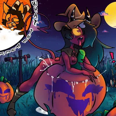 millie (helluva boss), moxxie (helluva boss), sallie may (helluva boss) (halloween, hellaverse) created by eviltqf