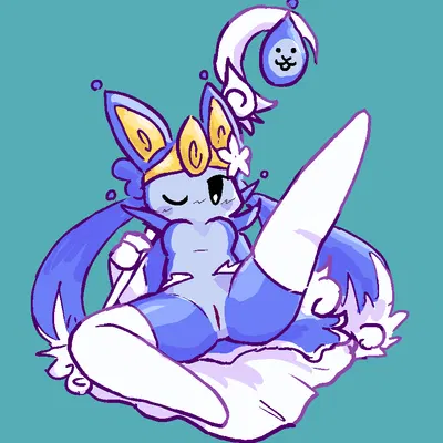 mizuririn (the battle cats) (ponos corp., the battle cats) created by pulsatingmasochist